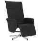 vidaXL Sillón reclinable con reposapiés cuero sintético negro vidaXL Sillón reclinable con reposapiés cuero sintético negro
