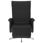 vidaXL Sillón reclinable con reposapiés cuero sintético negro vidaXL Sillón reclinable con reposapiés cuero sintético negro