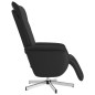 vidaXL Sillón reclinable con reposapiés cuero sintético negro vidaXL Sillón reclinable con reposapiés cuero sintético negro
