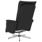 vidaXL Sillón reclinable con reposapiés cuero sintético negro vidaXL Sillón reclinable con reposapiés cuero sintético negro