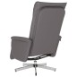 vidaXL Sillón reclinable de masaje con reposapiés cuero sintético gris vidaXL Sillón reclinable de masaje con reposapiés cuero sintético gris