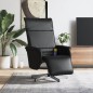 vidaXL Sillón reclinable masaje con reposapiés cuero sintético negro vidaXL Sillón reclinable masaje con reposapiés cuero sintético negro