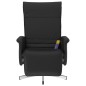 vidaXL Sillón reclinable masaje con reposapiés cuero sintético negro vidaXL Sillón reclinable masaje con reposapiés cuero sintético negro