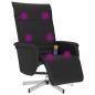 vidaXL Sillón reclinable masaje con reposapiés cuero sintético negro vidaXL Sillón reclinable masaje con reposapiés cuero sintético negro