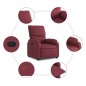 vidaXL Sillón reclinable de tela rojo tinto vidaXL Sillón reclinable de tela rojo tinto