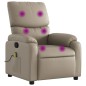 vidaXL Sillón de masaje reclinable cuero sintético color capuchino vidaXL Sillón de masaje reclinable cuero sintético color capuchino
