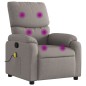 vidaXL Sillón de masaje reclinable de tela gris taupé vidaXL Sillón de masaje reclinable de tela gris taupé