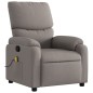 vidaXL Sillón de masaje reclinable de tela gris taupé vidaXL Sillón de masaje reclinable de tela gris taupé