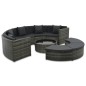 vidaXL Set de muebles de jardín 7 pzas y cojines ratán sintético gris vidaXL Set de muebles de jardín 7 pzas y cojines ratán sintético gris