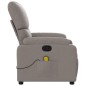 vidaXL Sillón de masaje reclinable de tela gris taupé vidaXL Sillón de masaje reclinable de tela gris taupé