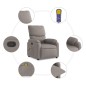 vidaXL Sillón de masaje reclinable de tela gris taupé vidaXL Sillón de masaje reclinable de tela gris taupé