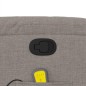 vidaXL Sillón de masaje reclinable de tela gris taupé vidaXL Sillón de masaje reclinable de tela gris taupé