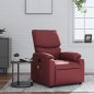 vidaXL Sillón de masaje reclinable cuero sintético rojo tinto vidaXL Sillón de masaje reclinable cuero sintético rojo tinto
