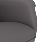 vidaXL Sillón reclinable con reposapiés cuero sintético gris vidaXL Sillón reclinable con reposapiés cuero sintético gris