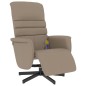 vidaXL Sillón reclinable masaje reposapiés cuero sintético capuchino vidaXL Sillón reclinable masaje reposapiés cuero sintético capuchino