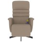 vidaXL Sillón reclinable masaje reposapiés cuero sintético capuchino vidaXL Sillón reclinable masaje reposapiés cuero sintético capuchino