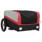 vidaXL Remolque para bicicleta hierro negro y rojo 30 kg vidaXL Remolque para bicicleta hierro negro y rojo 30 kg