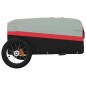 vidaXL Remolque para bicicleta hierro negro y rojo 30 kg vidaXL Remolque para bicicleta hierro negro y rojo 30 kg