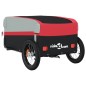 vidaXL Remolque para bicicleta hierro negro y rojo 30 kg vidaXL Remolque para bicicleta hierro negro y rojo 30 kg