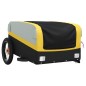 vidaXL Remolque para bicicleta hierro negro y amarillo 30 kg vidaXL Remolque para bicicleta hierro negro y amarillo 30 kg