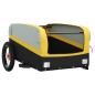 vidaXL Remolque para bicicleta hierro negro y amarillo 30 kg vidaXL Remolque para bicicleta hierro negro y amarillo 30 kg