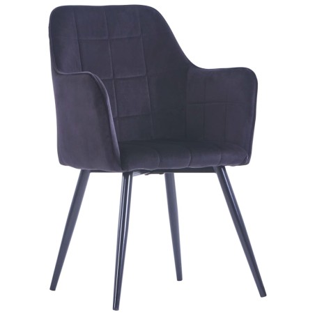 vidaXL Sillas de comedor 2 unidades terciopelo negro