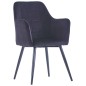 vidaXL Sillas de comedor 2 unidades terciopelo negro vidaXL Sillas de comedor 2 unidades terciopelo negro