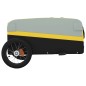 vidaXL Remolque para bicicleta hierro negro y amarillo 30 kg vidaXL Remolque para bicicleta hierro negro y amarillo 30 kg