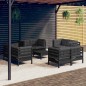 vidaXL Muebles de jardín 9 pzas con cojines antracita madera de pino vidaXL Muebles de jardín 9 pzas con cojines antracita madera de pino