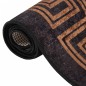 vidaXL Alfombra lavable antideslizante negro y dorado 120x170 cm vidaXL Alfombra lavable antideslizante negro y dorado 120x170 cm