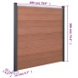 vidaXL Juego de paneles de valla WPC marrón 180x186 cm vidaXL Juego de paneles de valla WPC marrón 180x186 cm
