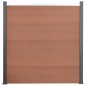 vidaXL Juego de paneles de valla WPC marrón 699x186 cm