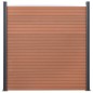 vidaXL Juego de paneles de valla WPC marrón 699x186 cm