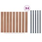vidaXL Juego de paneles de valla WPC marrón 699x186 cm