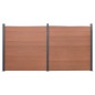 vidaXL Juego de paneles de valla WPC marrón 353x186 cm vidaXL Juego de paneles de valla WPC marrón 353x186 cm