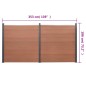 vidaXL Juego de paneles de valla WPC marrón 353x186 cm vidaXL Juego de paneles de valla WPC marrón 353x186 cm