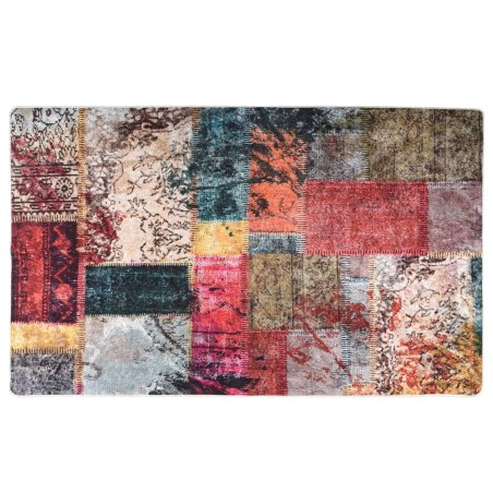 vidaXL Alfombra lavable antideslizante patchwork multicolor 120x170 cm