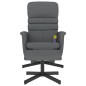 vidaXL Sillón de masaje reclinable con reposapiés cuero sintético gris
