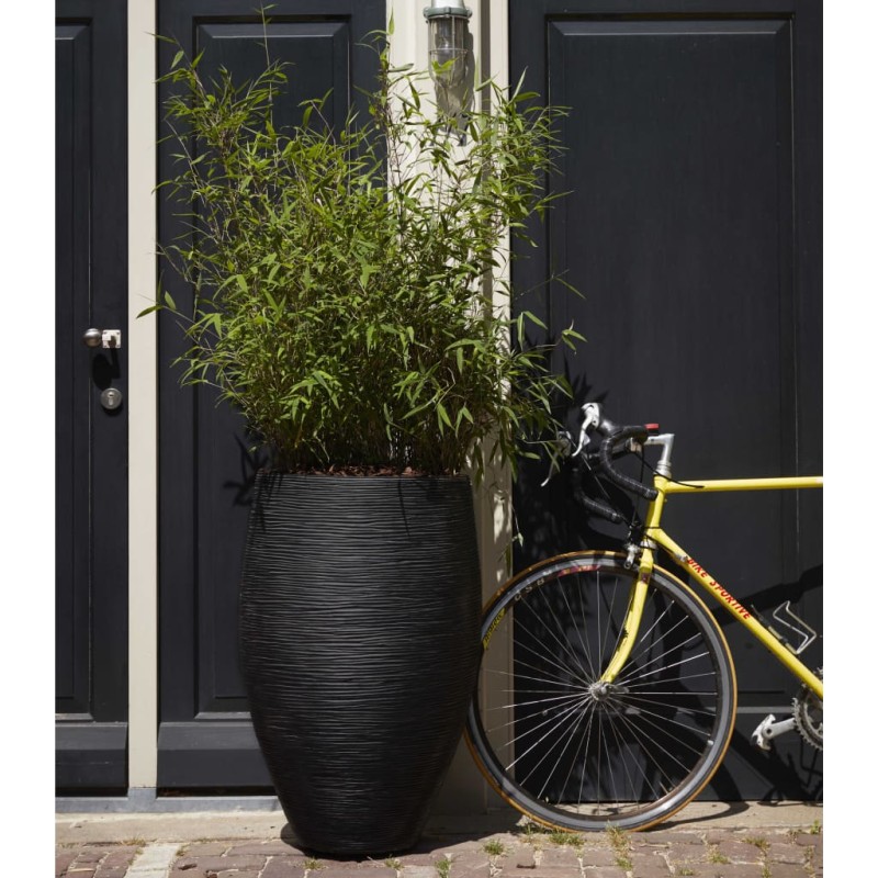 Capi Jarrón Nature Rib elegante Deluxe negro 45x72 cm Capi Jarrón Nature Rib elegante Deluxe negro 45x72 cm