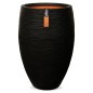 Capi Jarrón Nature Rib elegante Deluxe negro 45x72 cm Capi Jarrón Nature Rib elegante Deluxe negro 45x72 cm