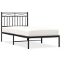 vidaXL Estructura de cama con cabecero metal negro 90x200 cm vidaXL Estructura de cama con cabecero metal negro 90x200 cm