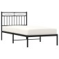 vidaXL Estructura de cama con cabecero metal negro 90x200 cm vidaXL Estructura de cama con cabecero metal negro 90x200 cm