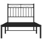 vidaXL Estructura de cama con cabecero metal negro 90x200 cm vidaXL Estructura de cama con cabecero metal negro 90x200 cm