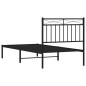 vidaXL Estructura de cama con cabecero metal negro 90x200 cm vidaXL Estructura de cama con cabecero metal negro 90x200 cm
