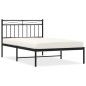 vidaXL Estructura de cama con cabecero metal negro 100x200 cm vidaXL Estructura de cama con cabecero metal negro 100x200 cm