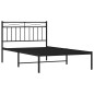 vidaXL Estructura de cama con cabecero metal negro 100x200 cm vidaXL Estructura de cama con cabecero metal negro 100x200 cm