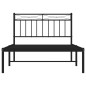 vidaXL Estructura de cama con cabecero metal negro 100x200 cm vidaXL Estructura de cama con cabecero metal negro 100x200 cm