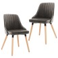 vidaXL Sillas de comedor 2 unidades terciopelo gris oscuro vidaXL Sillas de comedor 2 unidades terciopelo gris oscuro