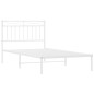 vidaXL Estructura de cama de metal con cabecero blanco 100x190 cm vidaXL Estructura de cama de metal con cabecero blanco 100x190 cm