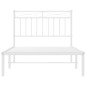 vidaXL Estructura de cama de metal con cabecero blanco 100x190 cm vidaXL Estructura de cama de metal con cabecero blanco 100x190 cm